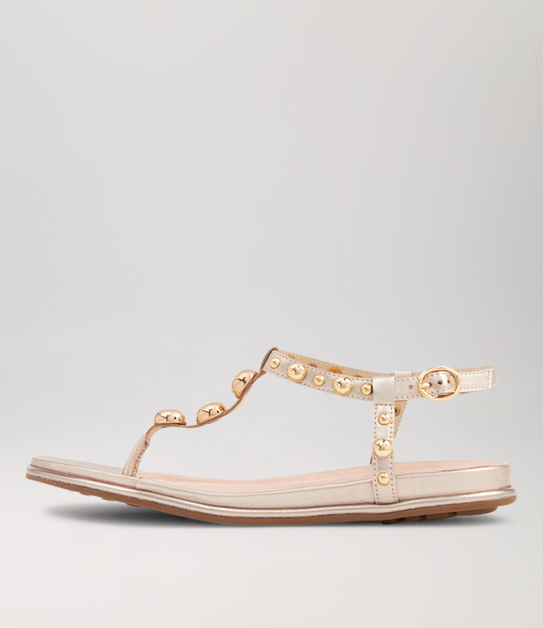 Bartal Pale Gold Leather Sandals Django and Juliette