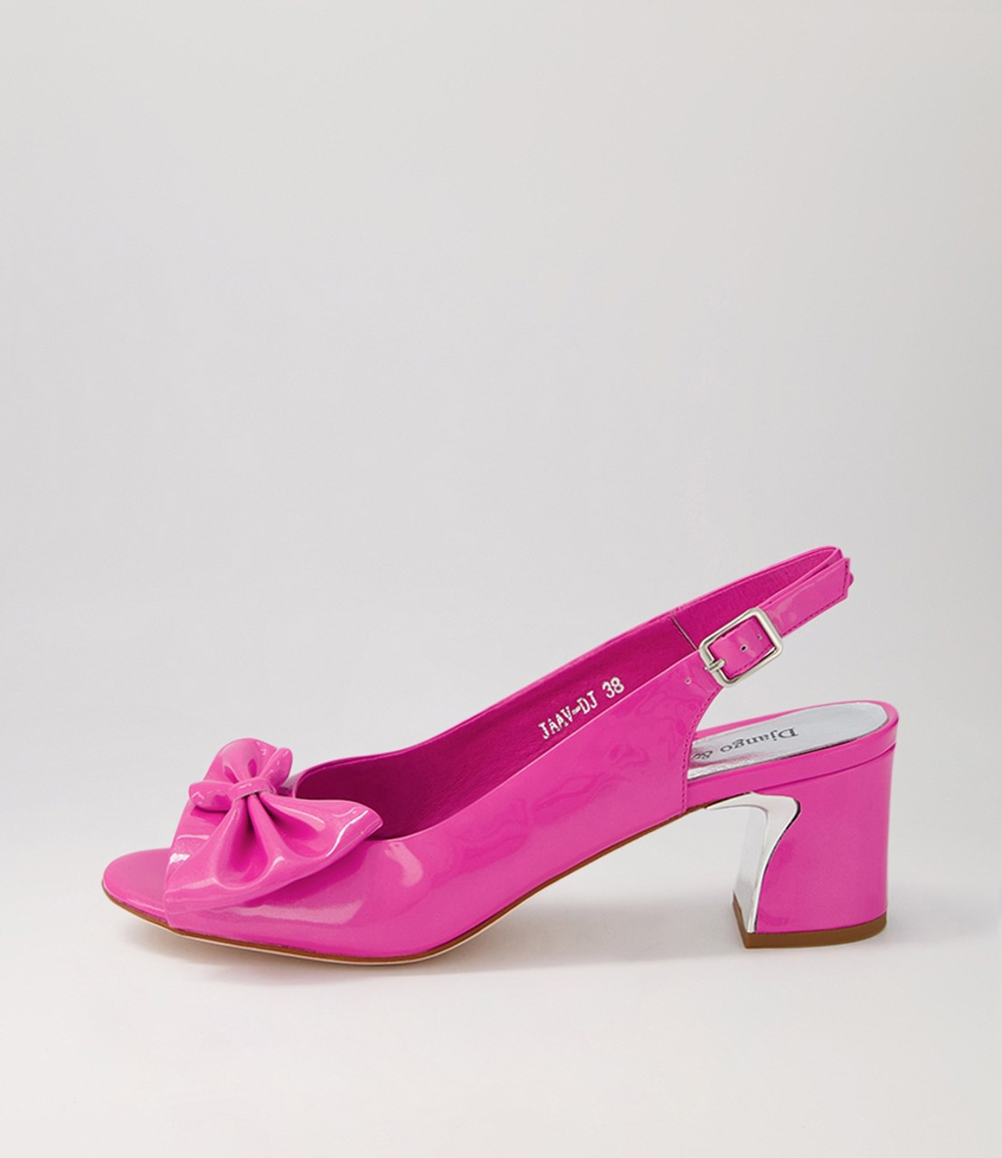 Jaav Bright Pink Patent Leather Sandals Django and Juliette