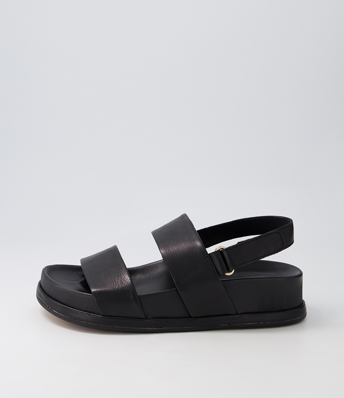 Gabisse Black Leather Sandals Django and Juliette