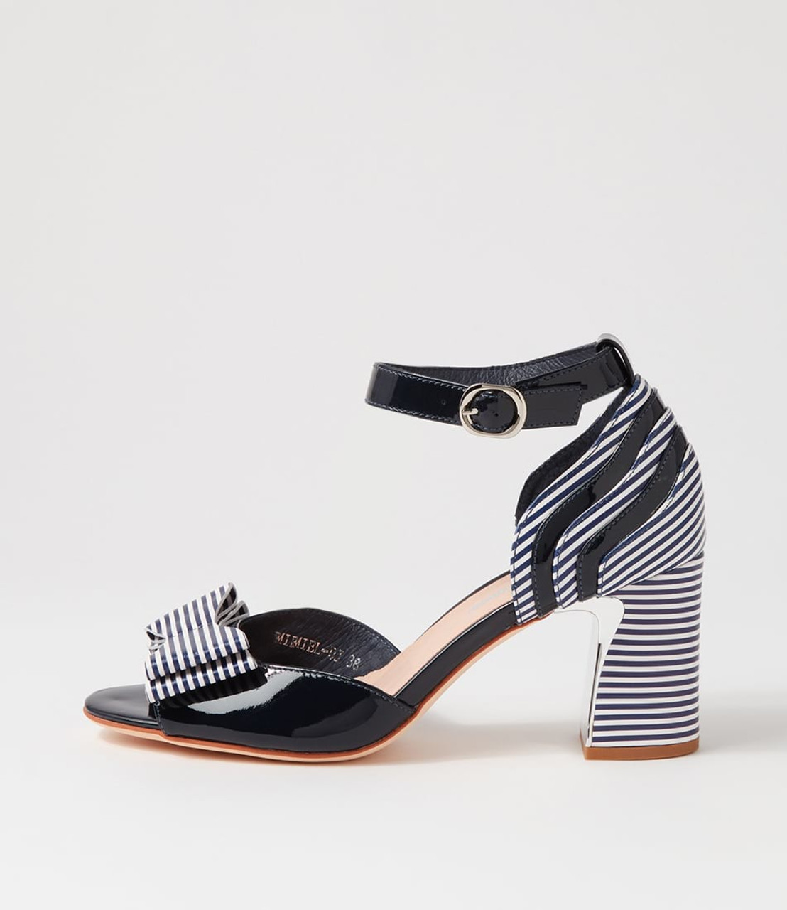 Navy hot sale striped heels