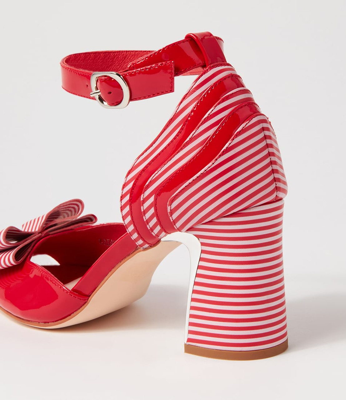 Red sales stripe sandals