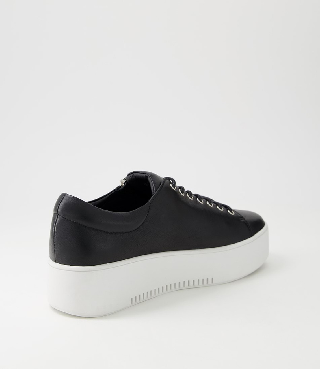 Wolfie Black White Leather Sneakers - Django and Juliette