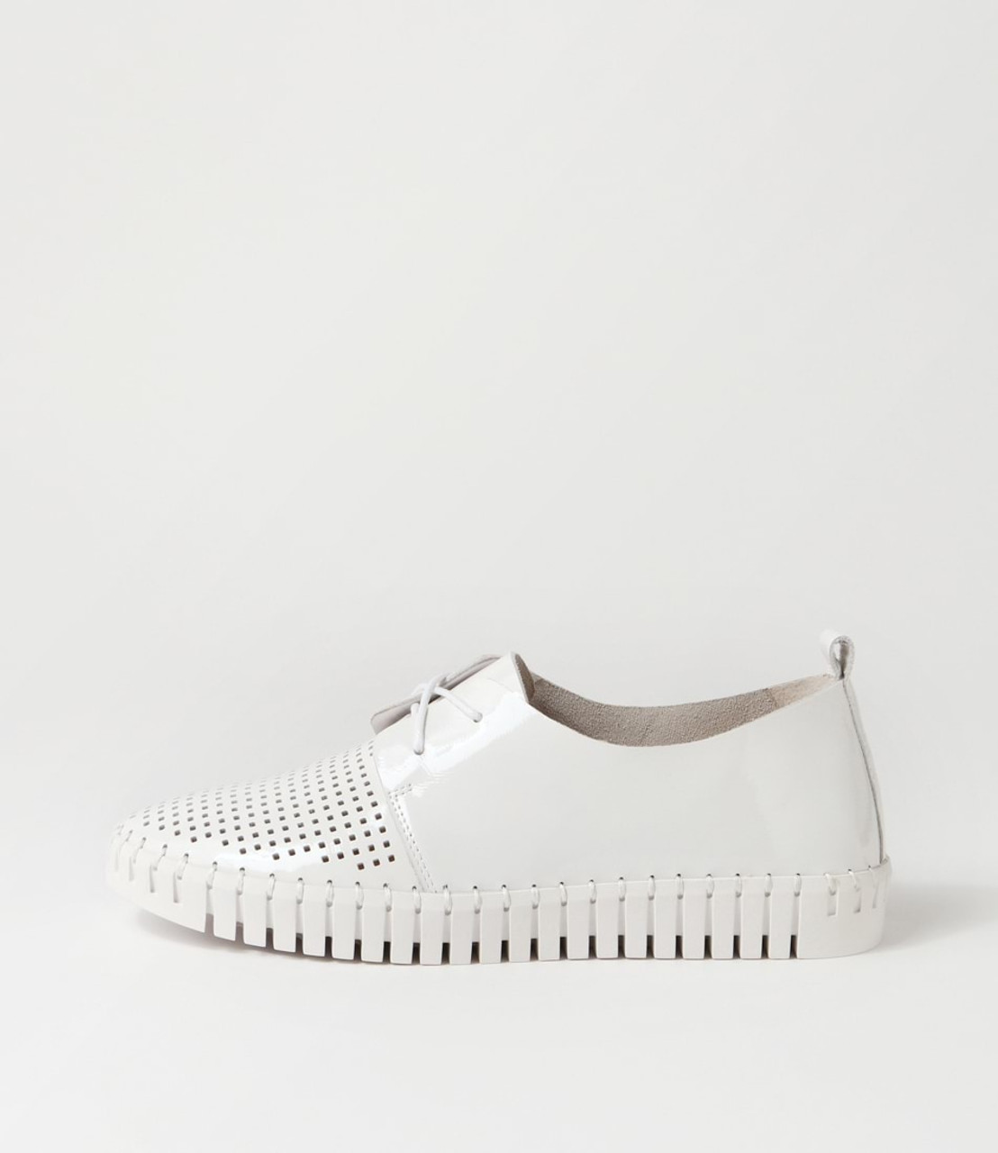 Huston White Patent Leather Sneakers - Django and Juliette