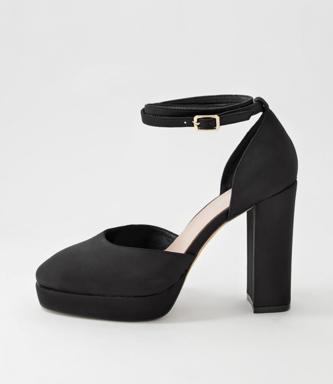 Amazon.com | MARCOREPUBLIC Milan Peep Toe Slingback Ankle Strap Cut Out Platform  Chunky Stacked Heels Sandals Pumps - (Black) - 9 | Heeled Sandals