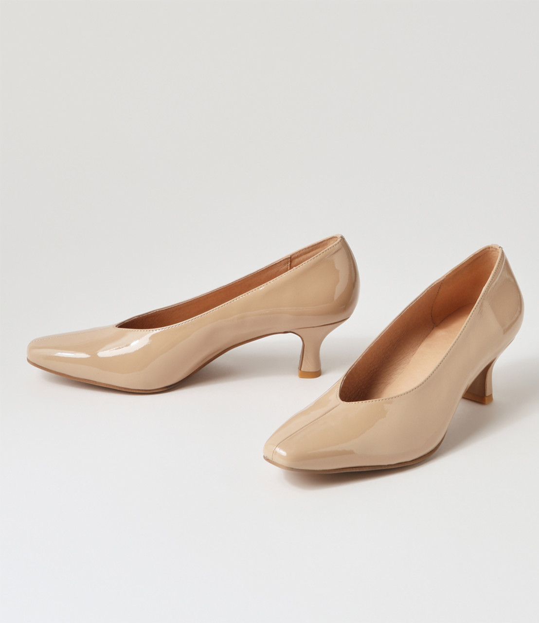 Steve Madden Vividly slingback heeled shoes in camel patent | ASOS