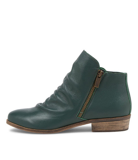 Green leather sales boots womens