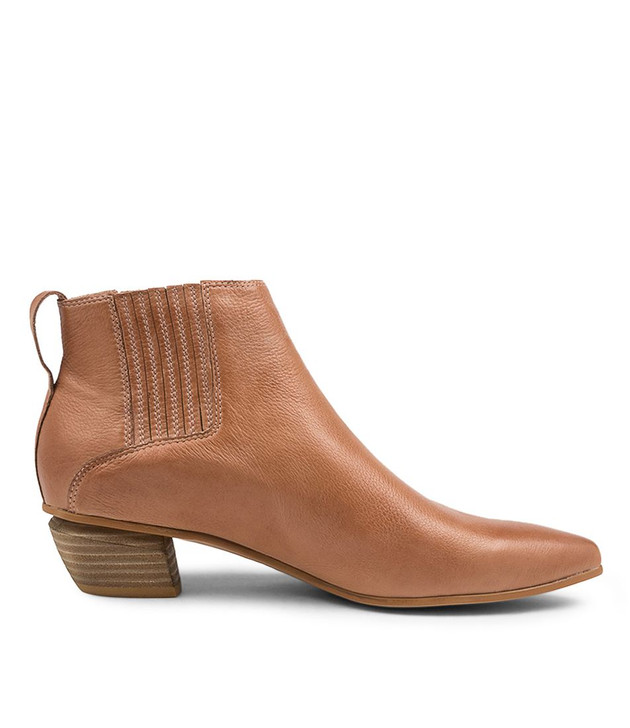 Nevada Warm Rose Leather Ankle Boots - Django and Juliette