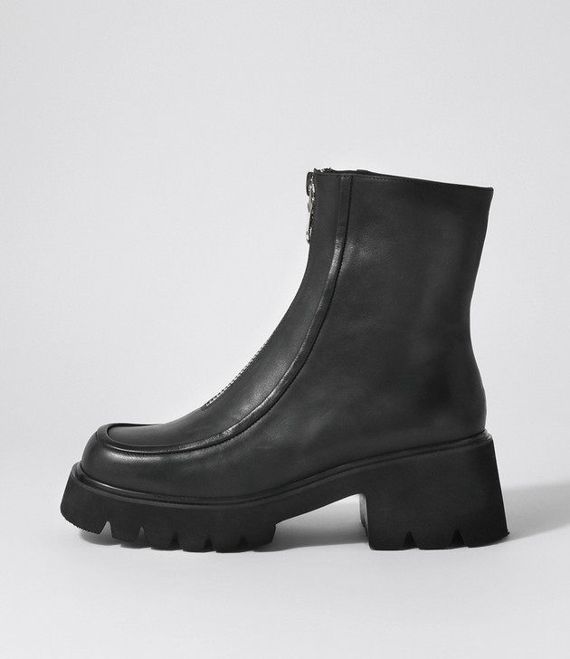Bilbay Black Leather Ankle Boots - Django and Juliette