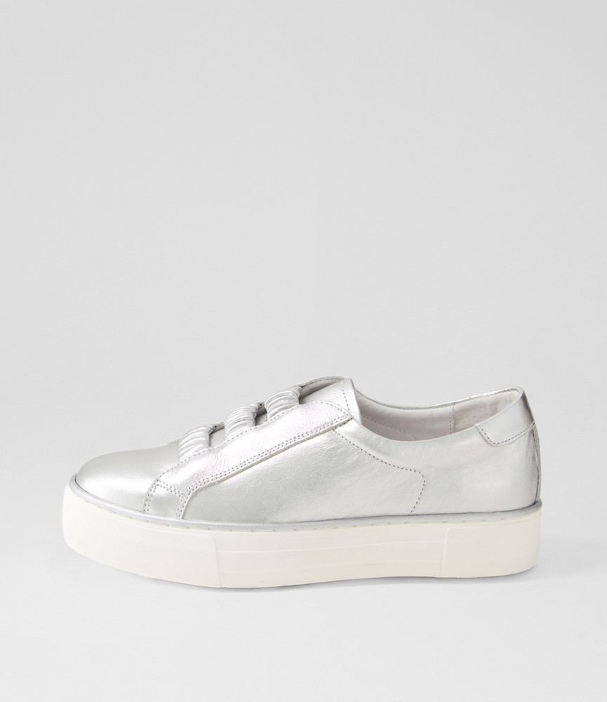 Fletary Silver Leather Sneakers Django and Juliette
