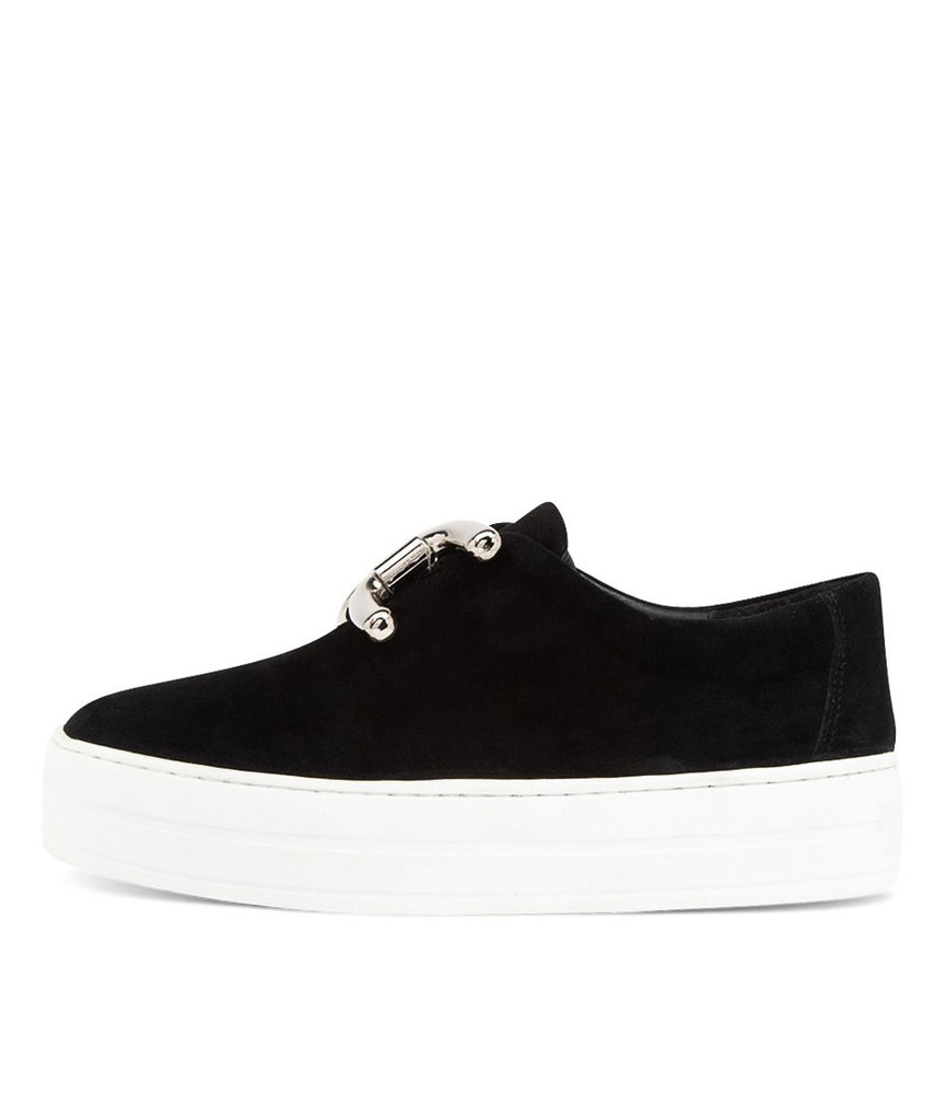 black suede sneakers