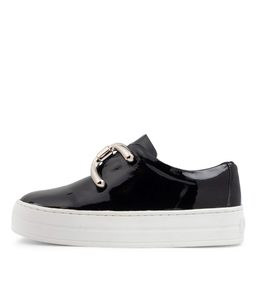 Shelina Black Patent Leather Sneakers Ws - Django and Juliette