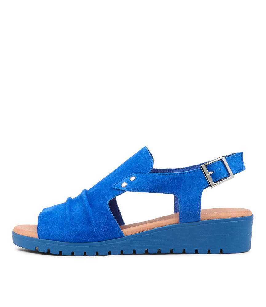 Madis Cobalt Suede Sandals - Django and Juliette