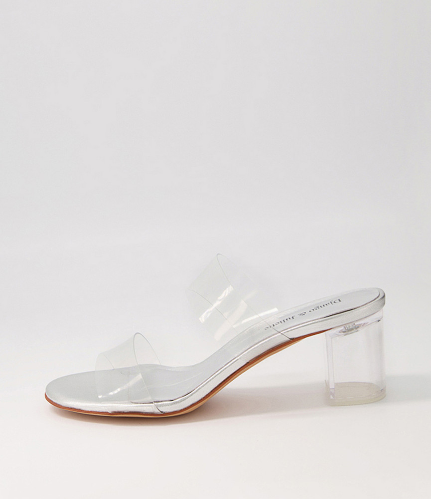 Sajita Clear Vinylite Heel Mules - Django and Juliette