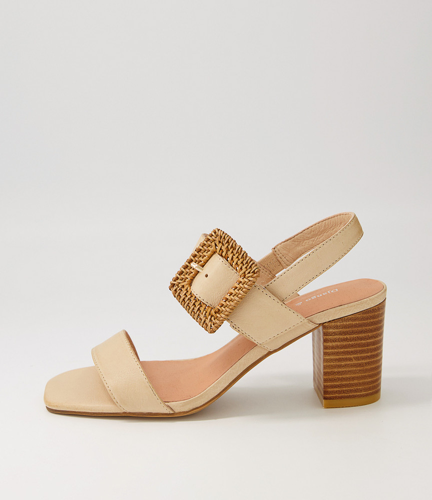 Peace Camel Natural Leather Buckle Sandals - Django and Juliette