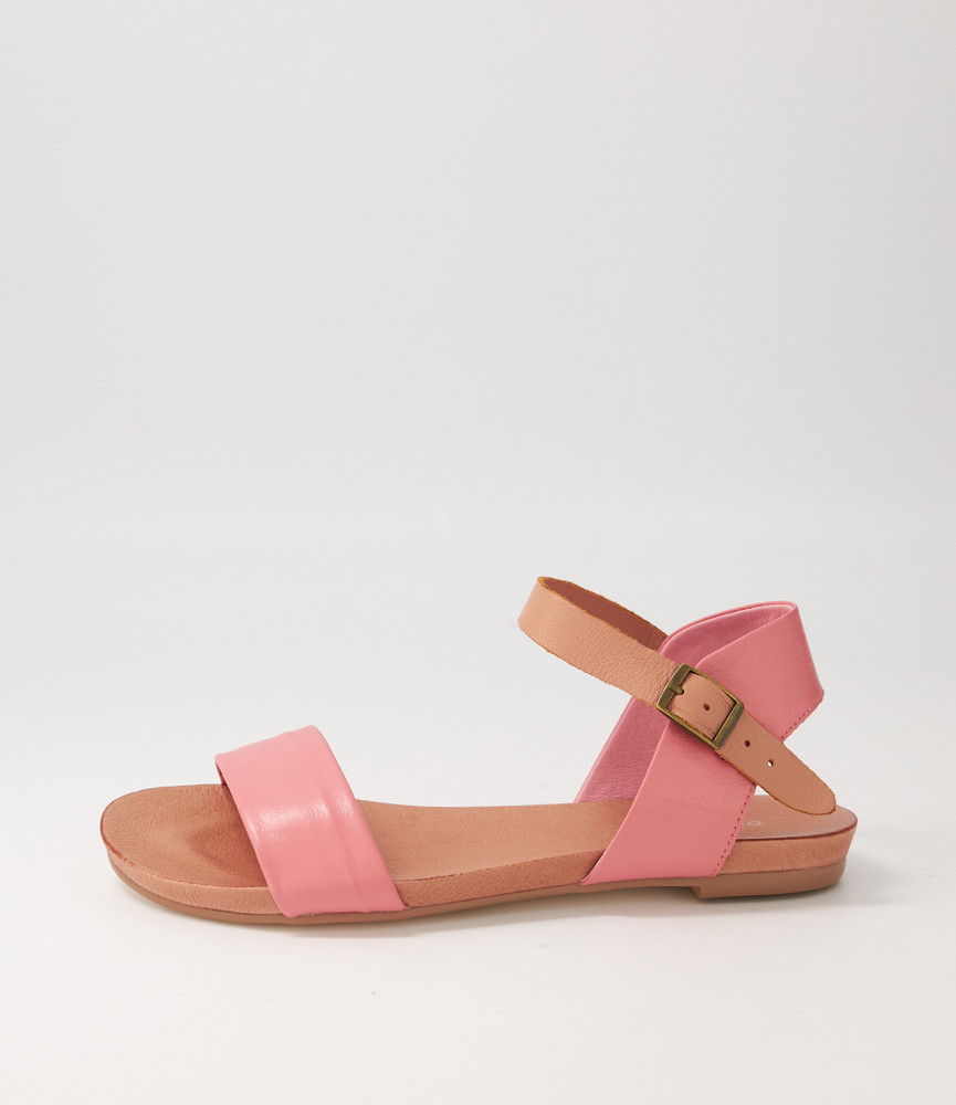 Jinnit Pretty Pink Mushroom Leather Sandals - Django and Juliette