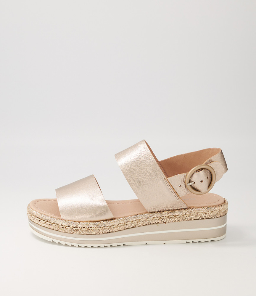 Atha Platino Leather Espadrilles - Django and Juliette