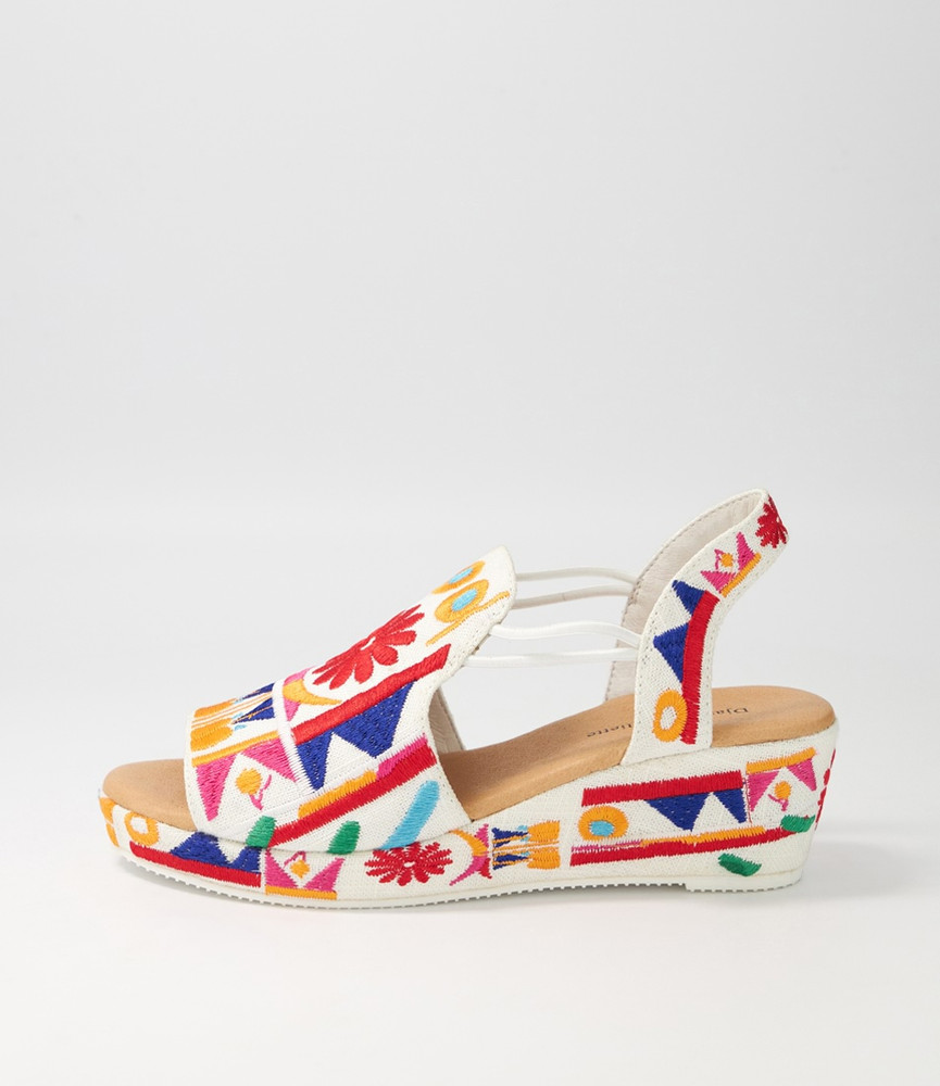 Sahirah Bright Multi Fabric Sandals - Django and Juliette