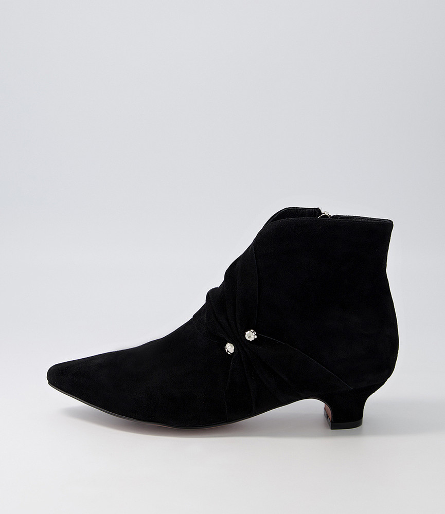 Drey Black Suede Ankle Boots - Django and Juliette