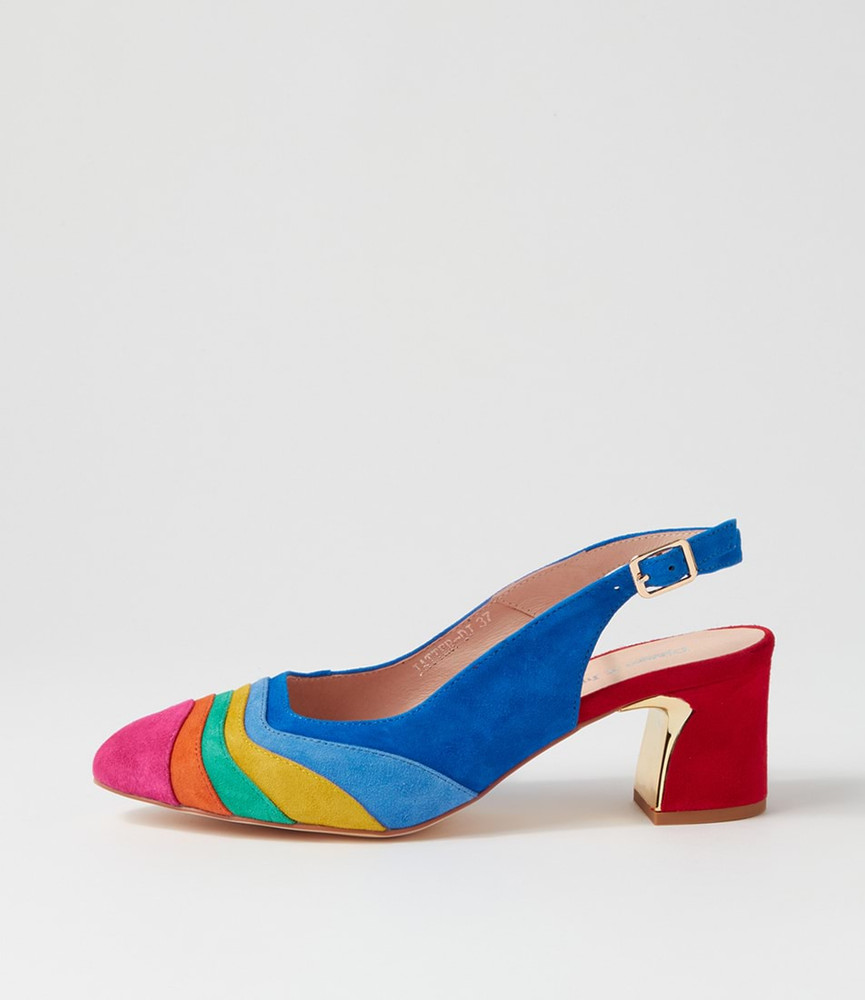 Jatter Bright Multi Heels - Django and Juliette