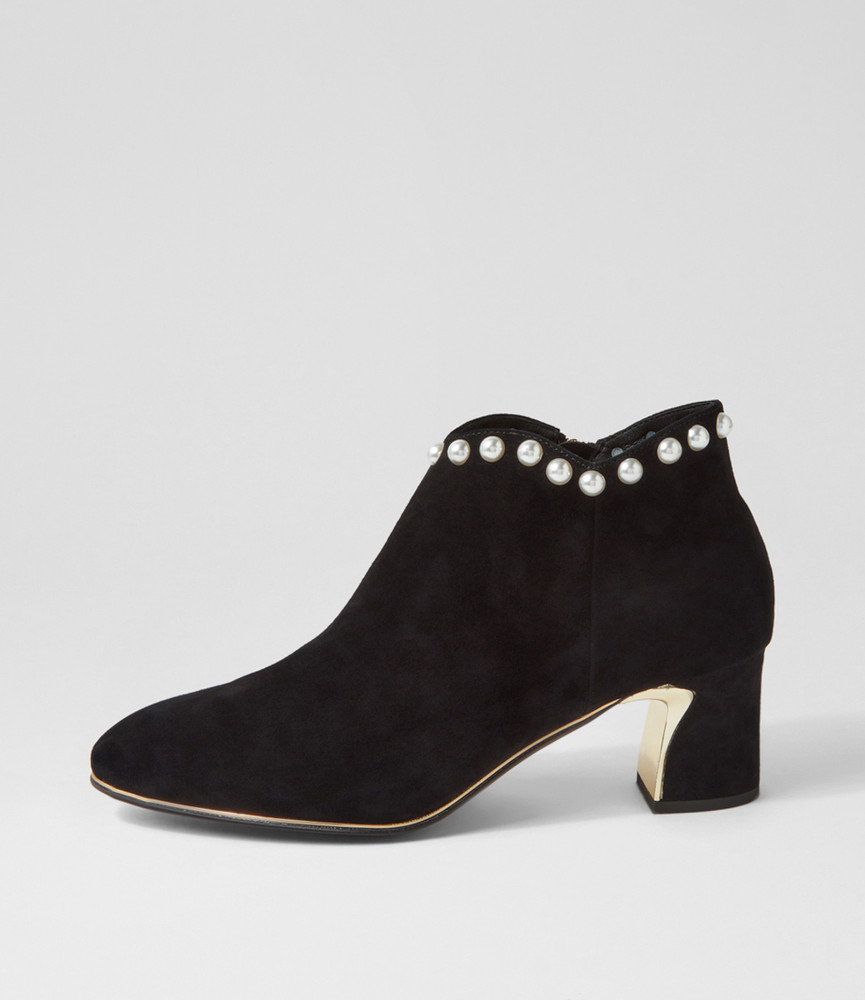 Jarma Black Suede Ankle Boots Django and Juliette