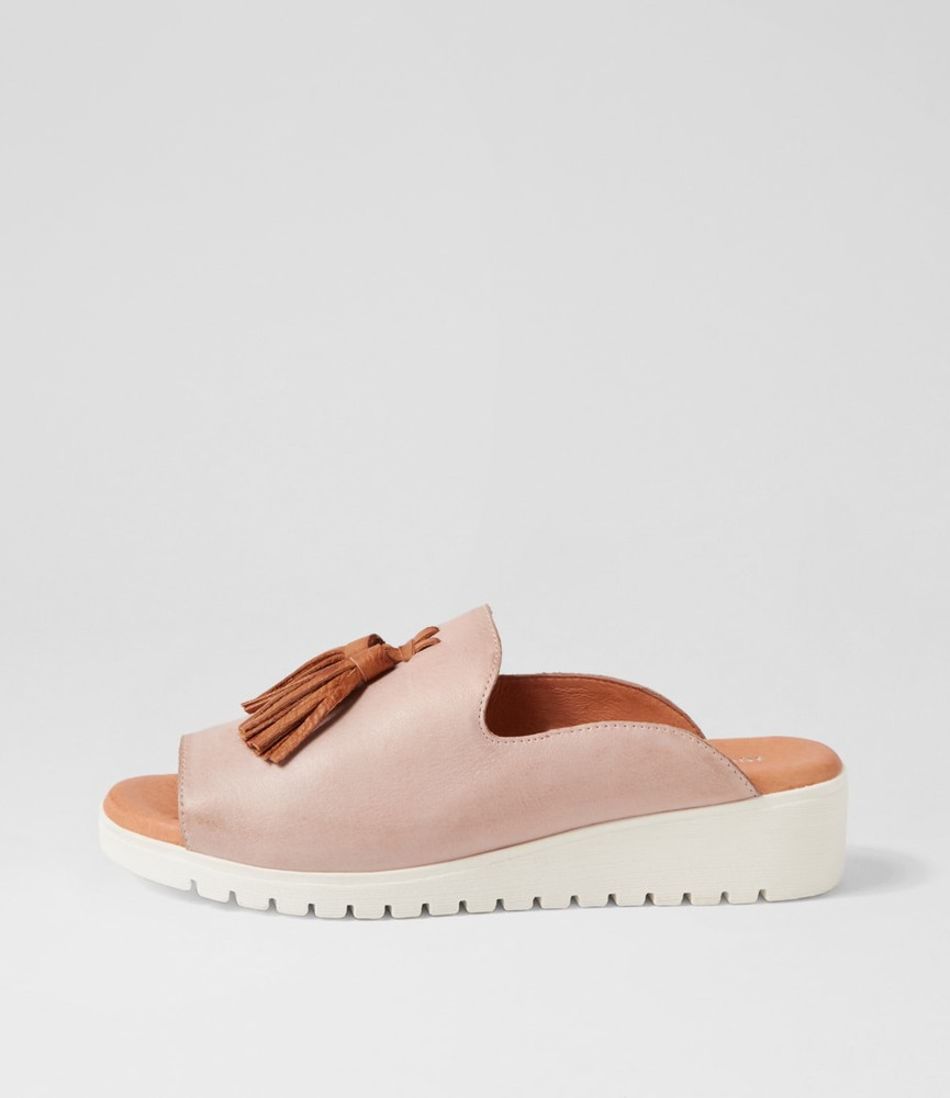 dusty pink mules