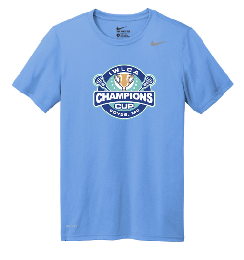 Official IWLCA Champions Cup Nike Dri Fit tee V Blue