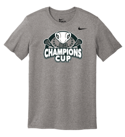 Official IWLCA Champions Cup Nike Dri Fit tee Carbon