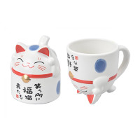 CUPS & MUGS CAT MUG 8.5X9.8CM BLUE DL18/BC 1/36