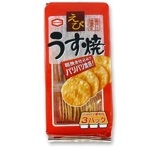 "KAMEDA SEIKA" LIGHTLY TOASTED PRAWN RICE CRACKERS (EBI USUYAKI) 80 G (12)