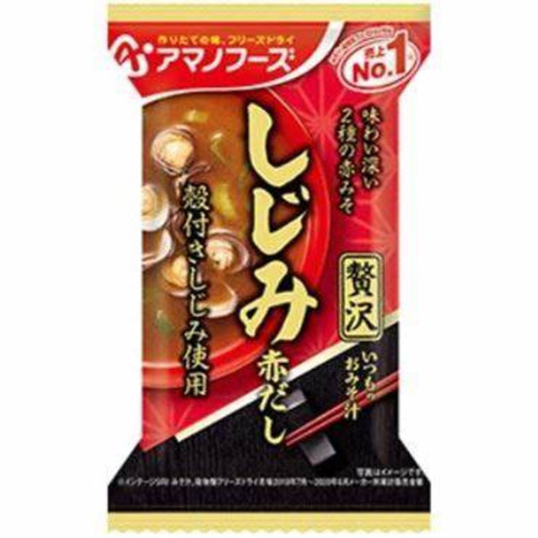 "AMANO FOODS" FREEZE DRIED ZEITAKU ITSUMO NO OMISOSHIRU SHIMEJI AKADASHI