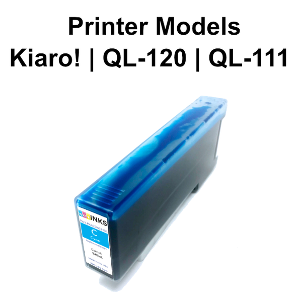 Premium Compatible Kiaro!, Quick Label QL-120X & QL-120Xe Cyan Dye Ink Cartridge (240 mL)