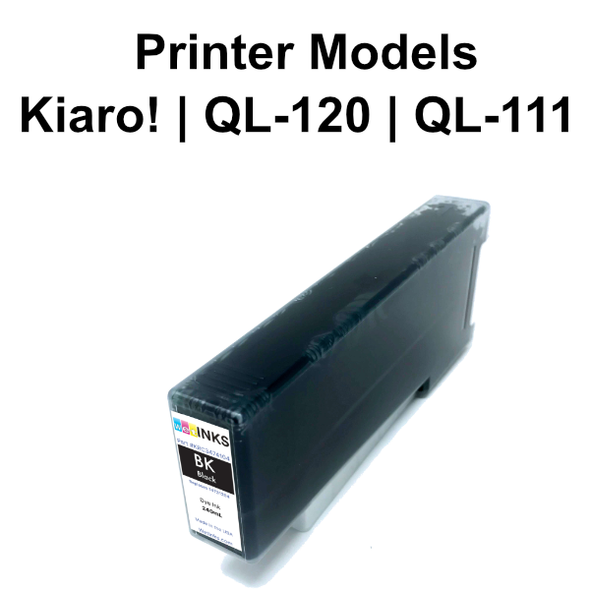 Premium Compatible Kiaro!, Quick Label QL-120X & QL-120Xe Black Dye Ink Cartridge (240 mL)