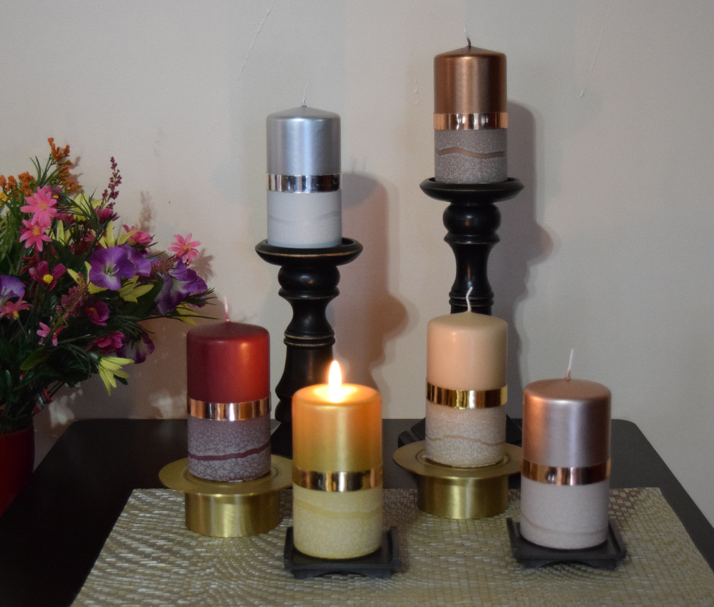 Accent Décor Unscented Pillar Candles Jande Candles