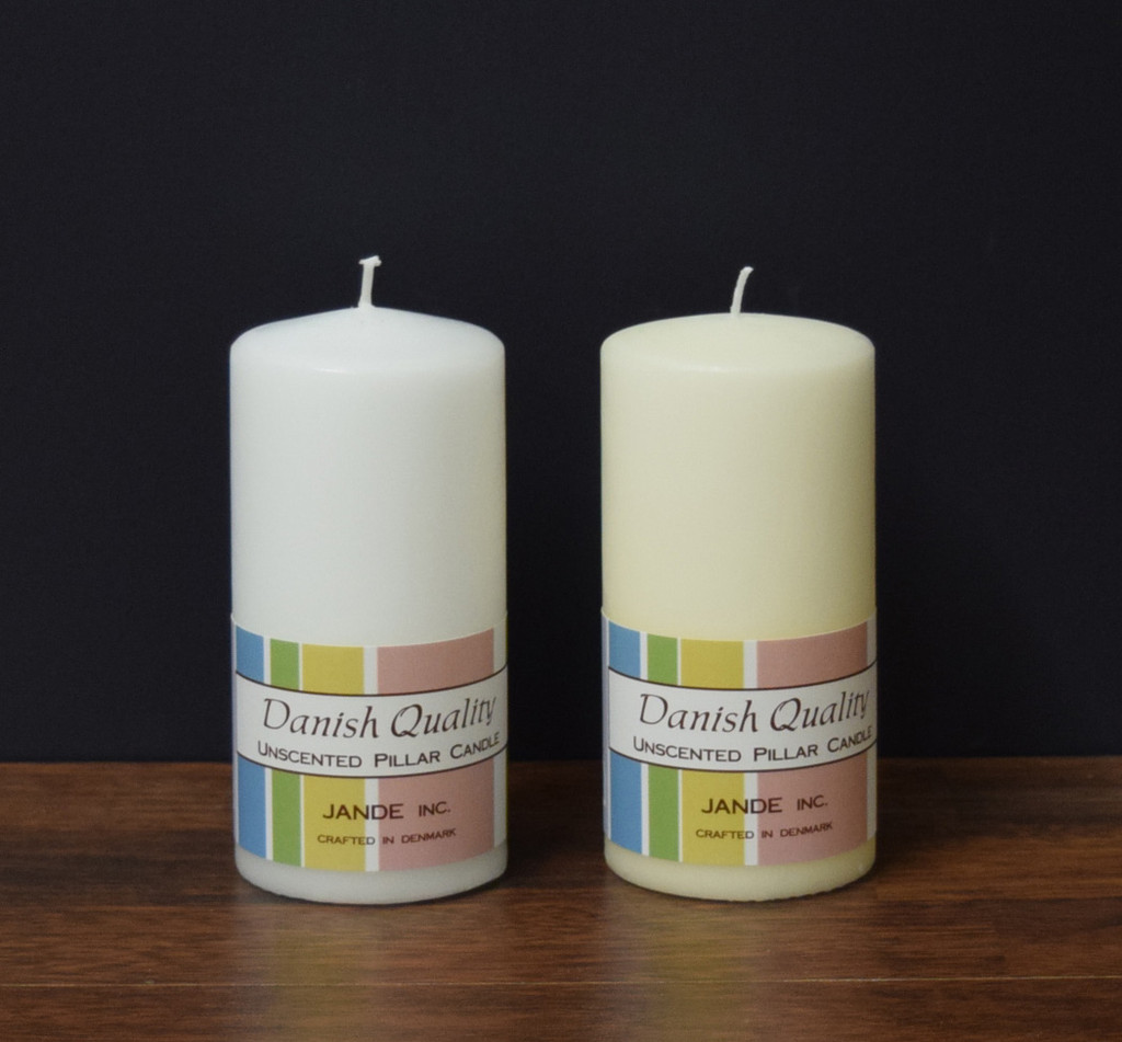 Unscented Danish Pillar Candles Jande Candles