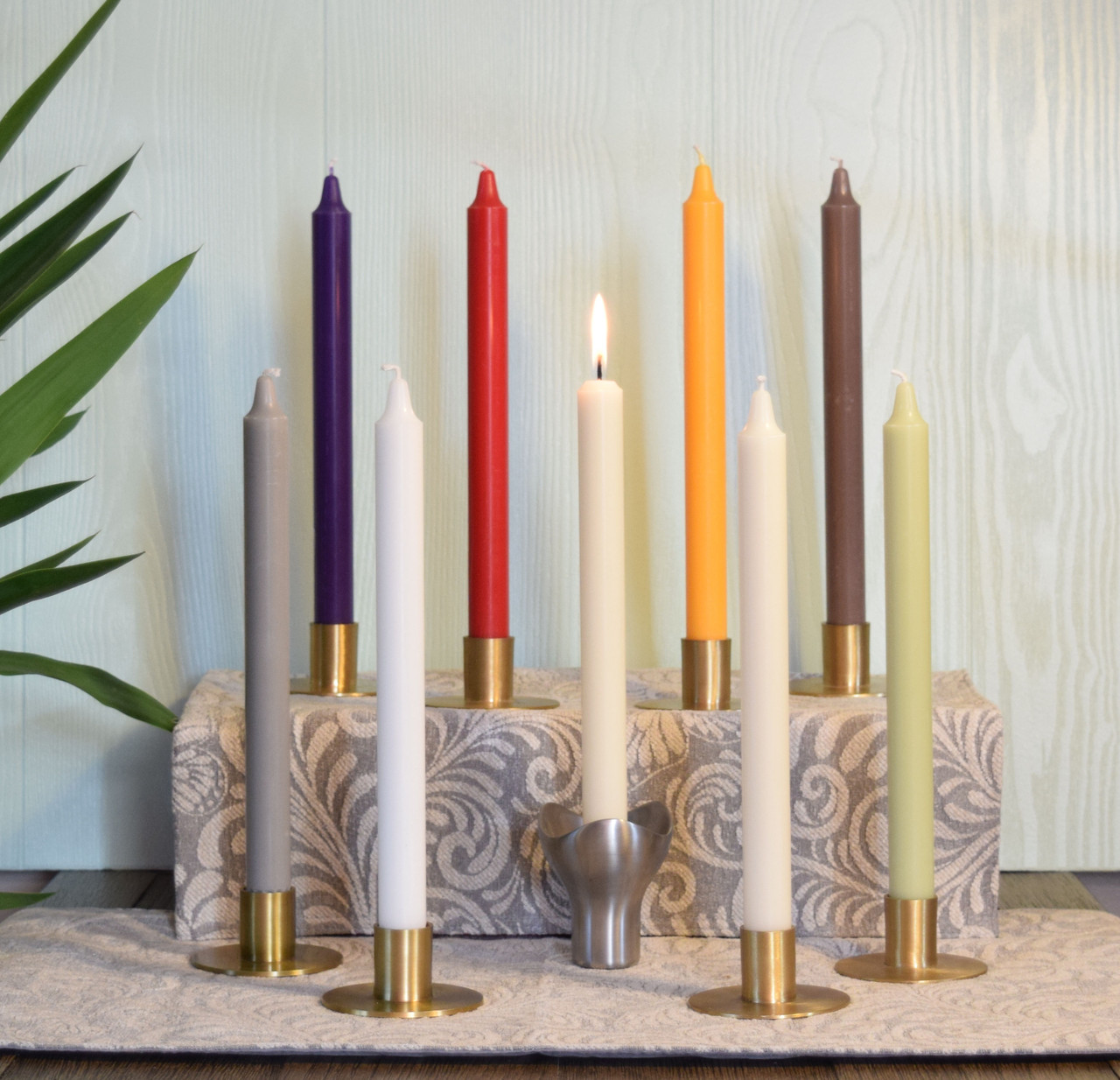 11 Eco-Friendly Paraffin-Free Taper Candles (Box of 24 per color)