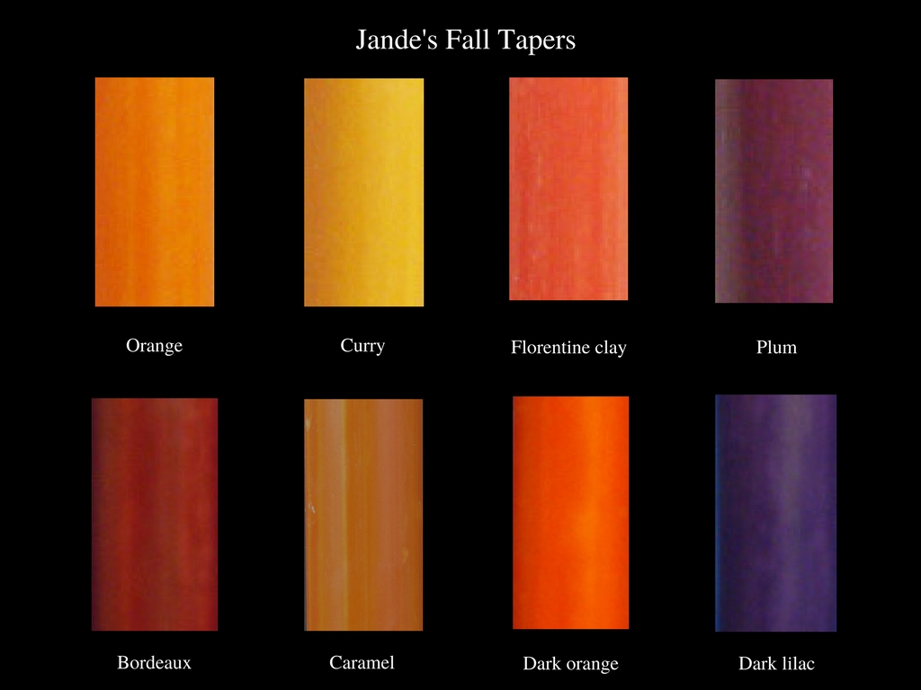 Fall colors for your candles 2017 Jande Candles Direct