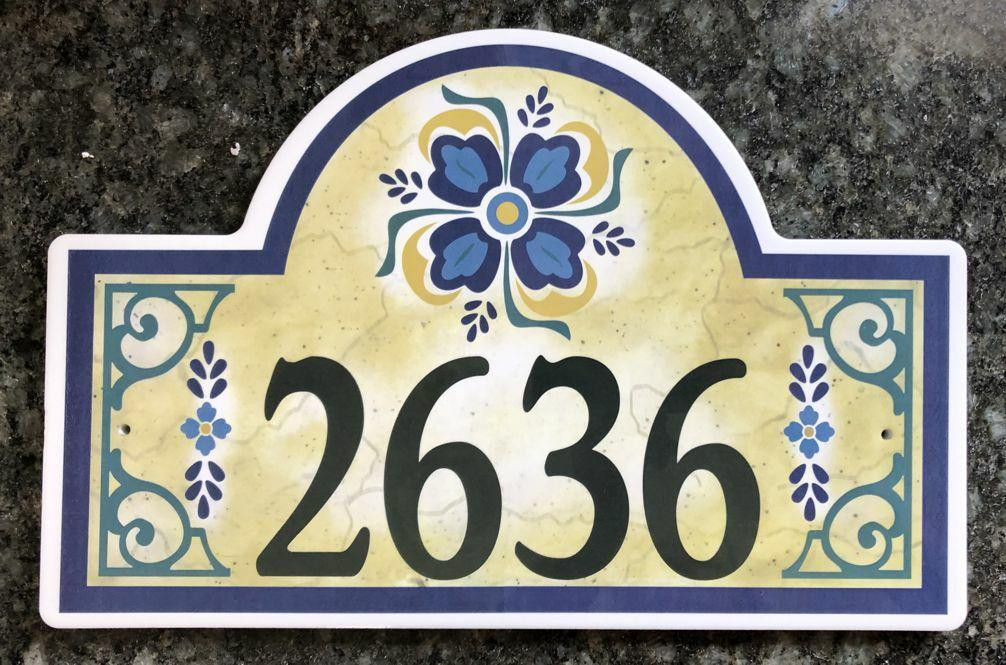 Old Spanish House Number Plaque Ceramic Address Plaques by Classy