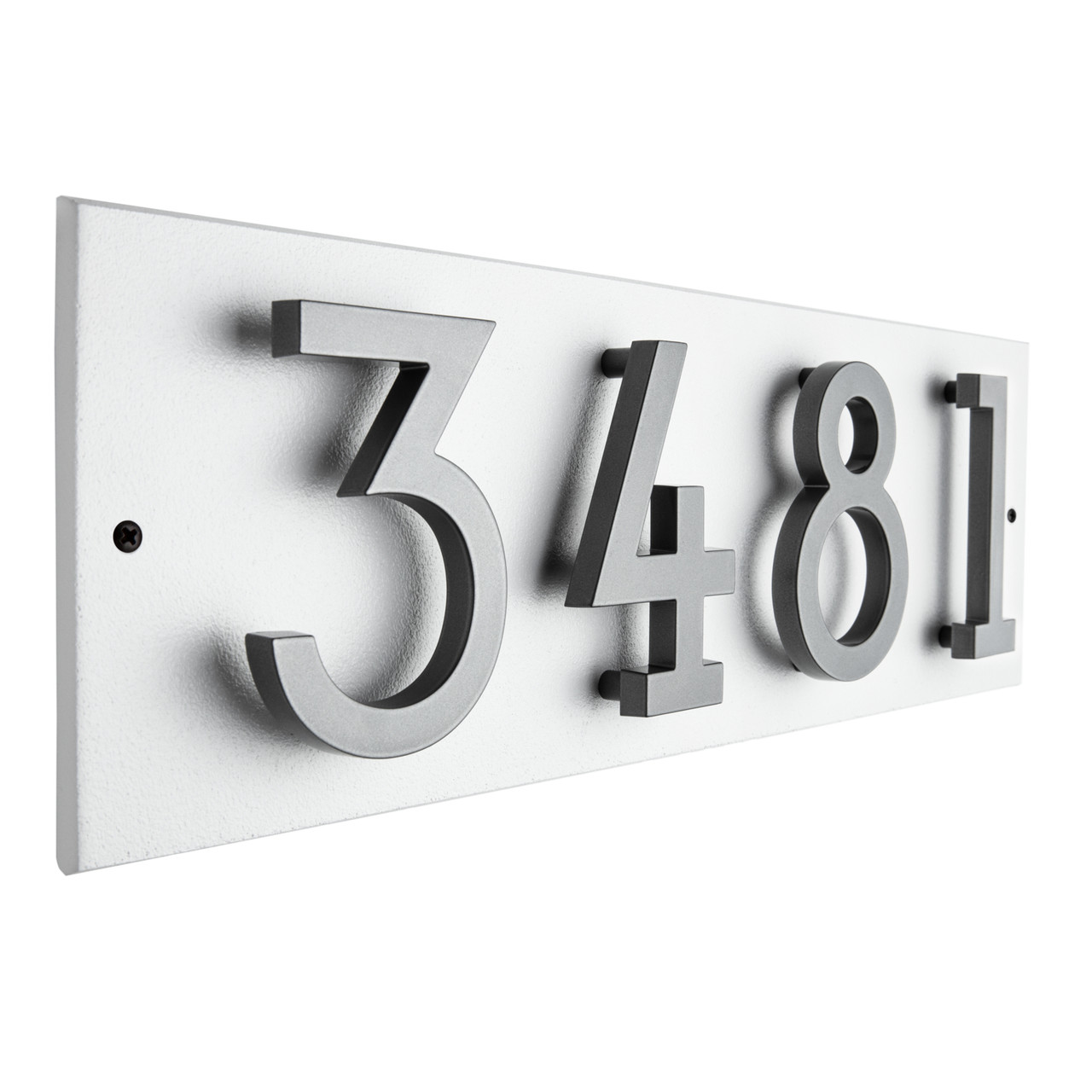 ★ Numbering★ 5949 N24FB02 Floating Stand-Off 4-Number Horizontal Sign Modern Font Numbers