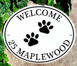Ceramic Porcelain Address Plaques Paw Prints Custom Address Plaque Ceramic Porcelain Address Plaques Paw Prints Custom Address Plaque
