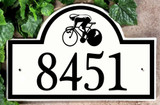 Ceramic Porcelain Address Plaques Bicycle Racer Address Plaque