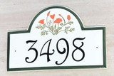 Ceramic Porcelain Address Plaques California Poppies Arch Address Plaque