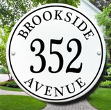 Ceramic Porcelain Address Plaques House Number Plaque with Three Numbers