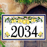Ceramic Porcelain Address Plaques Lemon Tree House Address Plaque - Porcelain 