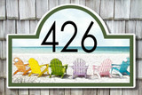 Ceramic Porcelain Address Plaques Beach Chairs House Numbers Arch Plaque