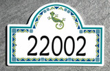 Ceramic Porcelain Address Plaques Gecko Address House Number Plaque