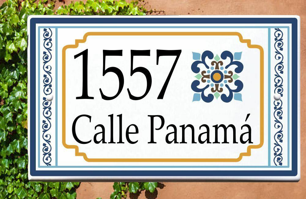 Santa Fe Address Plaques Spanish Style House Number Plaques by