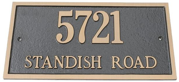 Brass House Number Plaque Solid Brass Address Signs