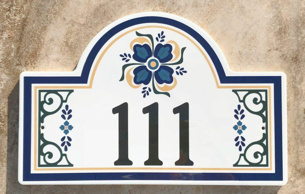 Spanish Style Address Plaque Ceramic House Number Plaques by Classy Plaques Studio