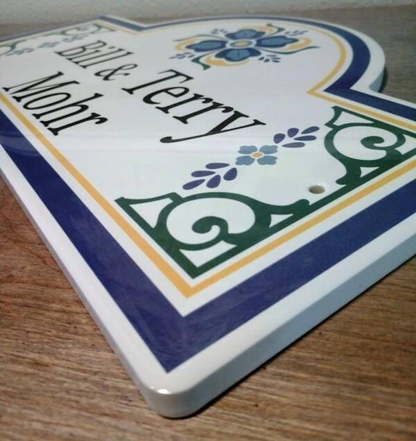 Spanish Style Address Plaque Ceramic House Number Plaques by Classy