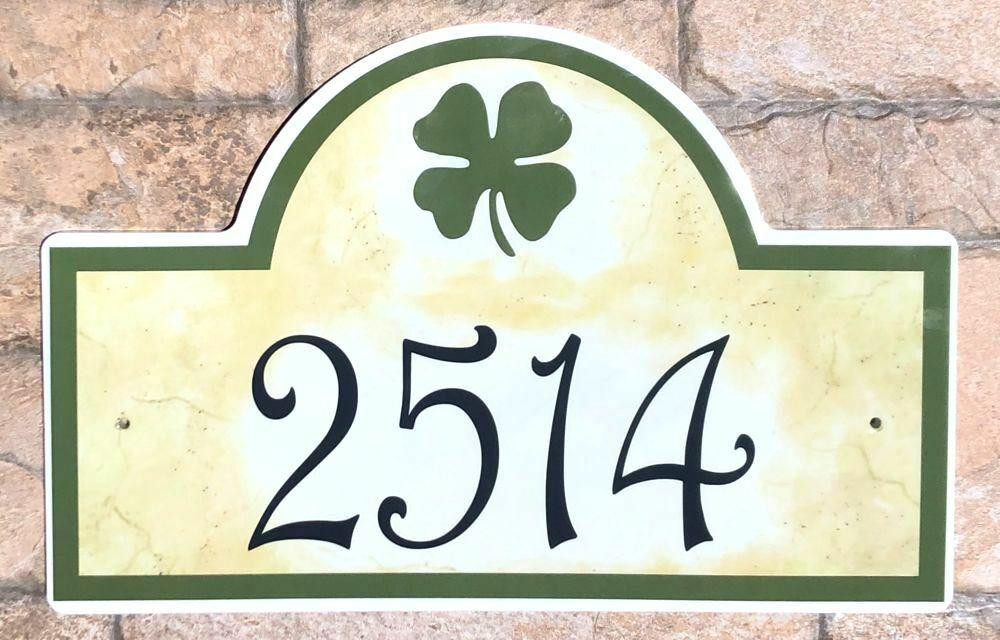 Irish Shamrock Address House Plaques Ceramic Address Plaques